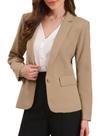 Blazer Allegra K Business Casual de manga comprida para mulheres