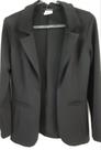 Blazer alongado tecido malha silk na cor preta tamanho p