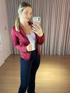Blazer Blusa Casaco Vermelho Vinho Bordô