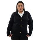 Blazer Casaco Feminino Alfaiataria Inverno Manga Longa Plus Size Neoprene Social Trabalho e Festas