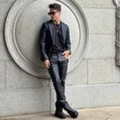 Blazer Casual Moda Masculina material sintético Slim Premium Cor:PretoTamanho:GG