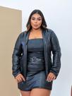 Blazer Cirrê Plus Size Feminino material sintético Aria