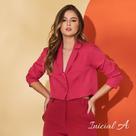 Blazer Cropped Liz Inicial A - Pink