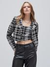 Blazer cropped paete xadrez t9226