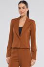 Blazer Curto PKS Alfaiataria Ponto Roma Terracota