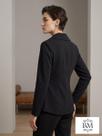 Blazer Curto,Viscolinho, Preto, Fechamento Botão, Bolso Fake, Forro, Lilaísa BM1353 Tamanho:M
