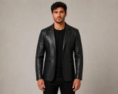 Blazer Esporte Fino Masculino Sarja Resinada Preta Luxo Cor:PretoTamanho:M Blazer Esporte Fino Masculino Sarja Resinada Preta Luxo Cor:PretoTamanho:M