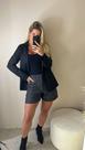 Blazer Eva Alfaiataria cor preto básico