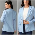 Blazer Feminina Alfaiataria Casaco Social Com Botão Tendências Estiloso Envio Rápido