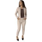 Blazer Feminino Alfaiataria Justo Manga Longa Flor De Lis