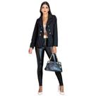 Blazer Feminino Botões Dourados Estilo Balmain Top Qualidade Acinturado Moderna