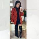 Blazer Feminino Casaco Social feminino acinturado max linho premium
