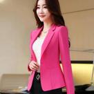 Blazer Feminino Chiffon Slim Fit - Manga Comprida, Botão Único