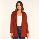 Blazer Feminino Compacto Liso Estilo Montaria