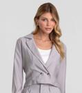Blazer Feminino Cropped Alfaiataria Dianna Cinza Blazer Feminino Cropped Alfaiataria Dianna Cinza