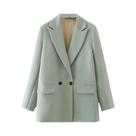 Blazer Feminino Duplo Breasted - Manga Comprida, Vintage e Estiloso para Escritório