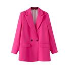 Blazer Feminino Duplo Breasted - Manga Comprida, Vintage e Estiloso para Escritório