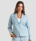 Blazer Feminino Em Alfaiataria Forrado Endless Azul Blazer Feminino Em Alfaiataria Forrado Endless Azul