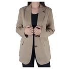 Blazer Feminino Facinelli By Mooncity Over Marrom Camel - 69 Blazer Feminino Facinelli By Mooncity Over Marrom Camel - 69