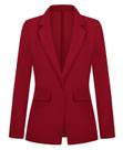 Blazer feminino LADI TREND com lapela entalhada, manga comprida, vermelho S Blazer feminino LADI TREND com lapela entalhada, manga comprida, vermelho S