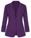 Blazer feminino LADI TREND leve, manga 3/4, roxo, GG