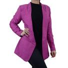 Blazer Feminino Lado Avesso Alongado Rosa Magenta - L1215 Blazer Feminino Lado Avesso Alongado Rosa Magenta - L1215