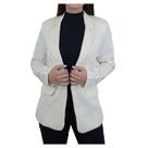 Blazer Feminino Milani ML Liso Ana Branco Off - 444