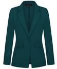 Blazer feminino MINTLIMIT com botão de lapela entalhado azul escuro S