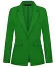 Blazer feminino MINTLIMIT, lapela com entalhe, um botão, verde, tamanho S Blazer feminino MINTLIMIT, lapela com entalhe, um botão, verde, tamanho S