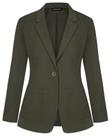 Blazer Feminino MINTLIMIT Manga Longa com Lapela Entalhada Verde Blazer Feminino MINTLIMIT Manga Longa com Lapela Entalhada Verde