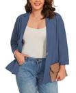 Blazer feminino MINTLIMIT, tamanho grande, outono, business, casual, azul escuro Blazer feminino MINTLIMIT, tamanho grande, outono, business, casual, azul escuro