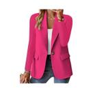 Blazer Feminino Oversized Para Negócios, Manga Longa, Lapela, Casual E Elegante Blazer Feminino Oversized Para Negócios, Manga Longa, Lapela, Casual E Elegante