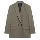 Blazer Feminino Oversized Preto e Cinza - Manga Comprida - Ideal para Escritório