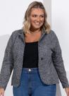 Blazer Feminino Plus Size Moletinho Grandes Social Casaco Inverno Blazer Feminino Plus Size Moletinho Grandes Social Casaco Inverno