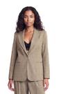 Blazer Feminino Sommer Xadrez Bege 583100247 -