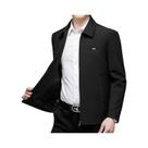 Blazer Formal Luxuoso Preto Masculino Com Gola Reversível Para Escritório E Negócios, Casaco De