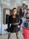 blazer linho preto