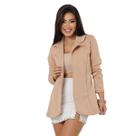Blazer Longo Feminino Acinturado Slim Varias Cores Bengaline Blazer Longo Feminino Acinturado Slim Varias Cores Bengaline