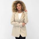Blazer Malise em Linho Manga Longa com Ombreira Feminino