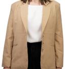 Blazer Manga Longa com Ombreira em Viscose