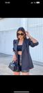 Blazer manga longa cor preto