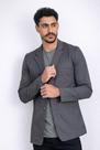 Blazer Masculino Slim Fit de Sarja Cinza Chumbo - Tony Menswear