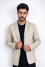 Blazer Masculino Slim Fit de Sarja Creme - Tony Menswear