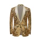 Blazer Masculino Slim Fit Verde Com Lantejoulas, Alta Qualidade, Moda Casual, Manga Longa, Juvenil