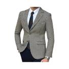 Blazer Masculino Slim Fit Xadrez Houndstooth Casual Com 2 Fendas Laterais 2023