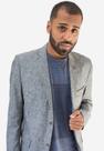 Blazer Masculino Slim Linho Preto Granito Mesclado Jordhan