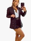 Blazer Max Alfaiataria Botões Casaco Moda Feminina R067