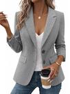 Blazer Mina Self Herringbone feminino cinza outono 2025 tamanho GG