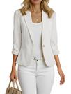 Blazer Mina Self, manga 3/4, 2026, branco primavera, feminino