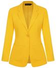 Blazer MINTLIMIT amarelo-claro com lapela notch e bolsos, tamanho P